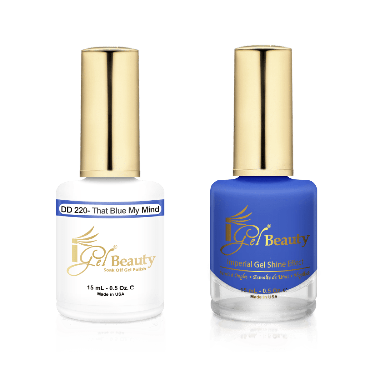 IGel Duo Gel Polish + Matching Nail Lacquer DD 220 THAT BLUE MY MIND