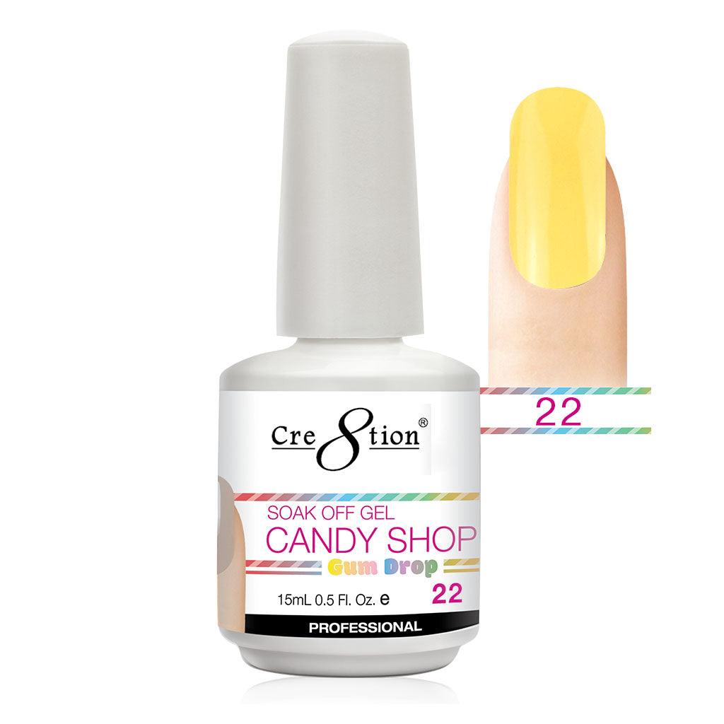 Cre8tion Soak Off Gel UV/LED 0.5 Fl oz. - Candy Shop 22