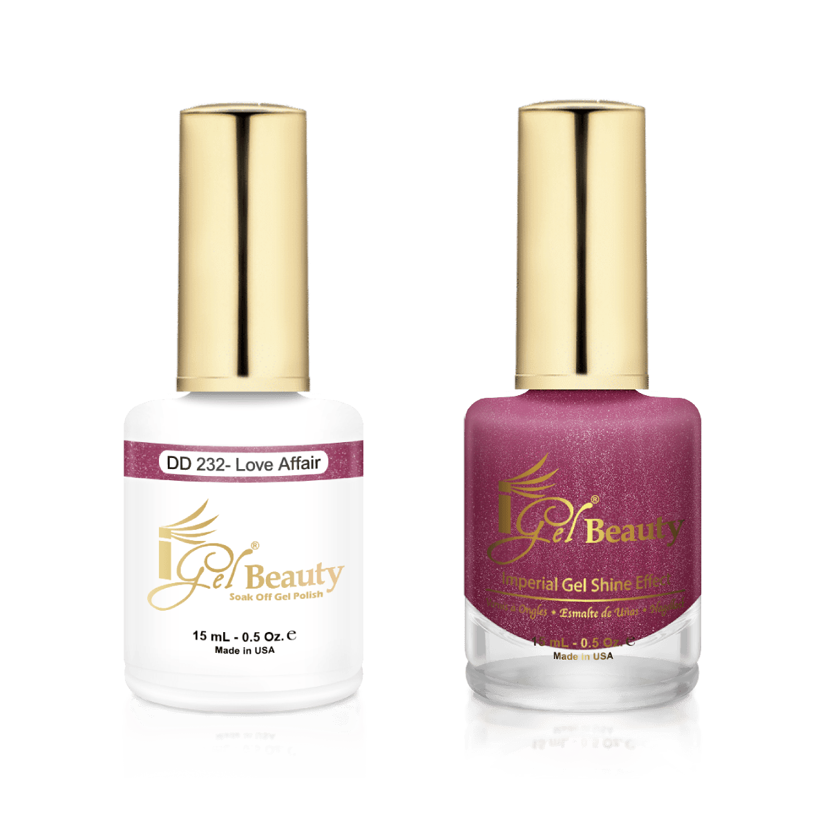 IGel Duo Gel Polish + Matching Nail Lacquer DD 232 LOVE AFFAIR