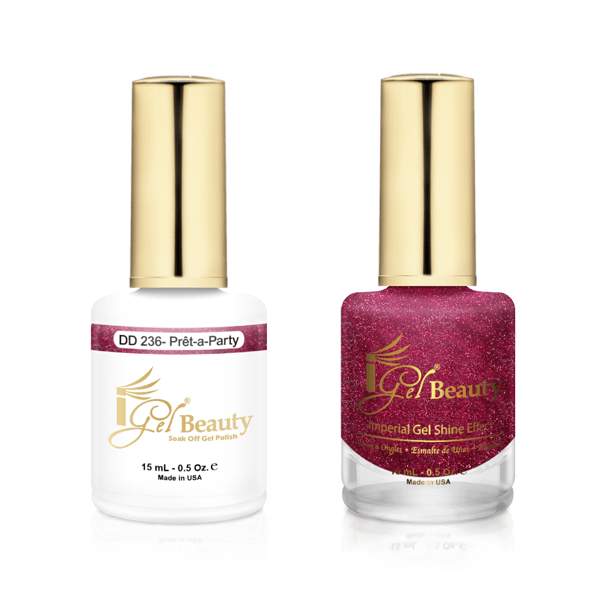 IGel Duo Gel Polish + Matching Nail Lacquer DD 236 PRET-A-PARTY