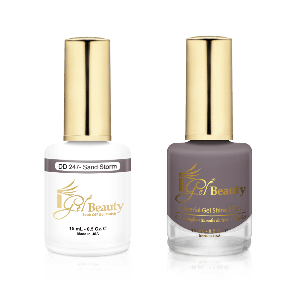 IGel Duo Gel Polish + Matching Nail Lacquer DD 247 SAND STORM
