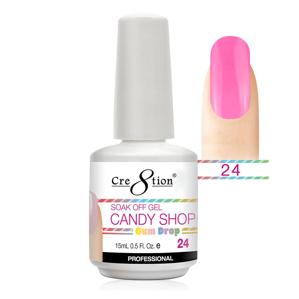 Cre8tion Soak Off Gel UV/LED 0.5 Fl oz. - Candy Shop 24