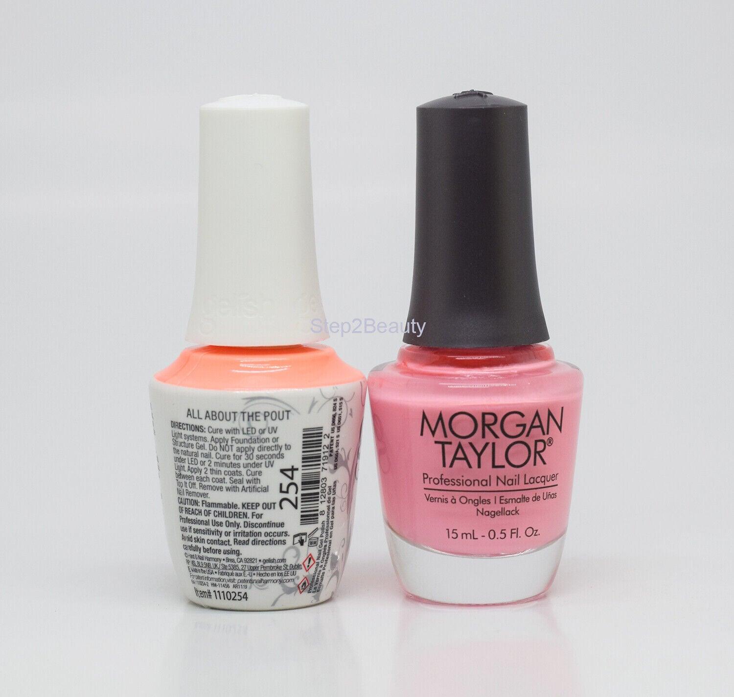 Gelish DUO Soak Off Gel Polish + Morgan Taylor Lacquer - #254 All About The Pout