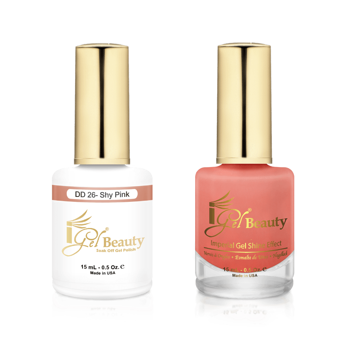 IGel Duo Gel Polish + Matching Nail Lacquer DD 26 SKY PINK