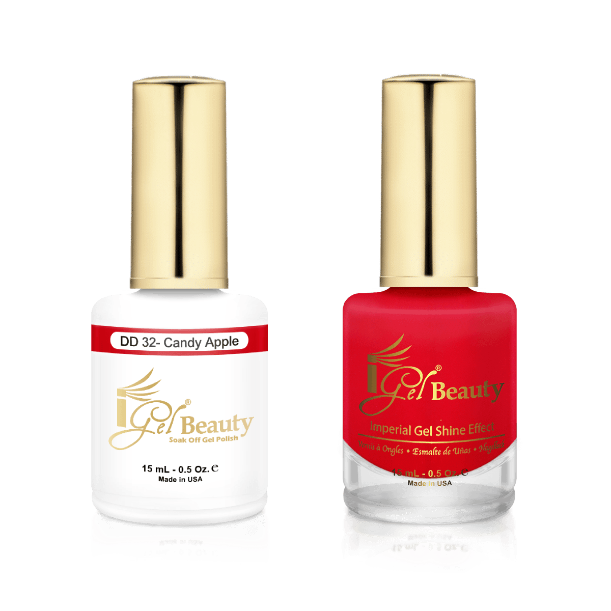 IGel Duo Gel Polish + Matching Nail Lacquer DD 32 CANDY APPLE