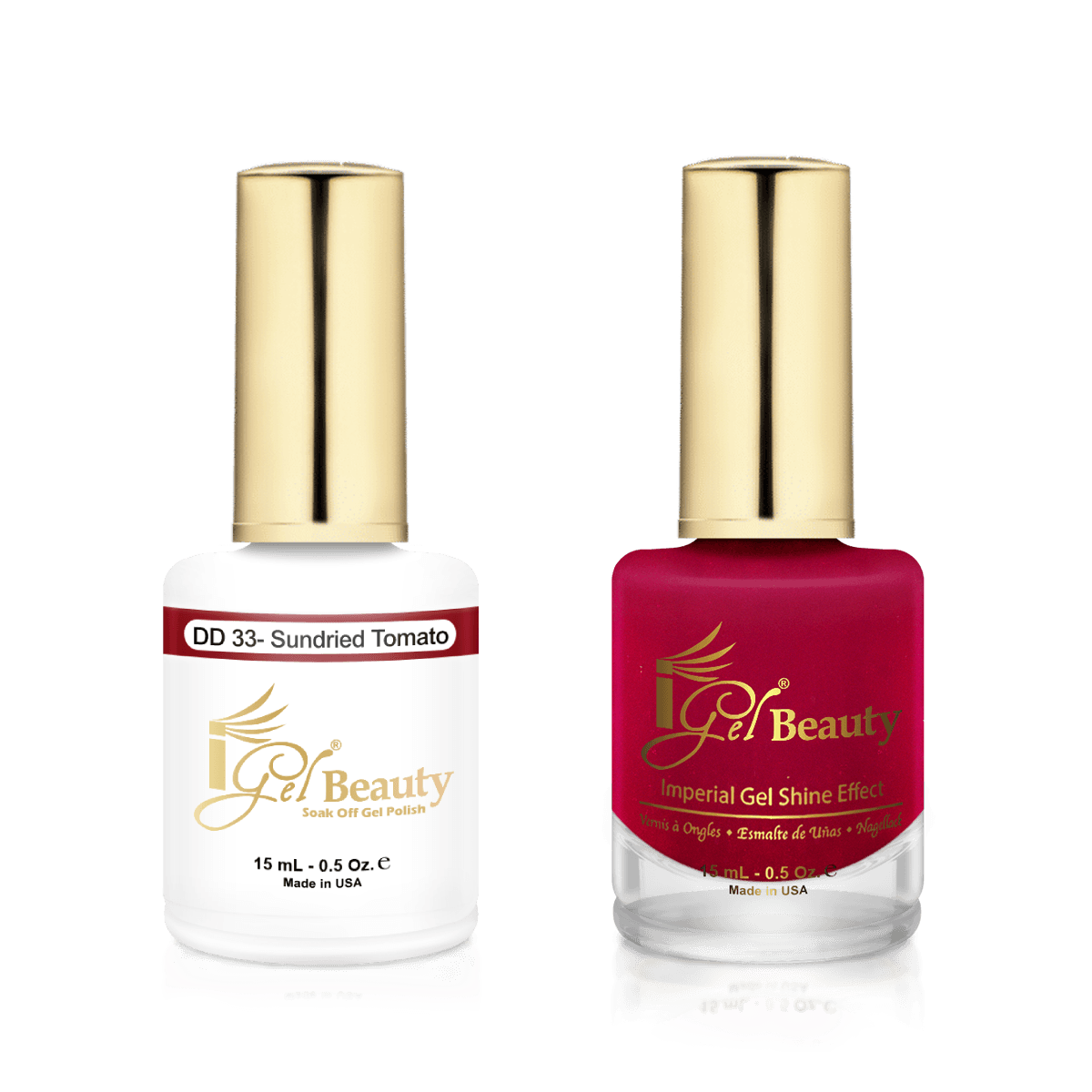 IGel Duo Gel Polish + Matching Nail Lacquer DD 33 SUNDRIED TOMATO