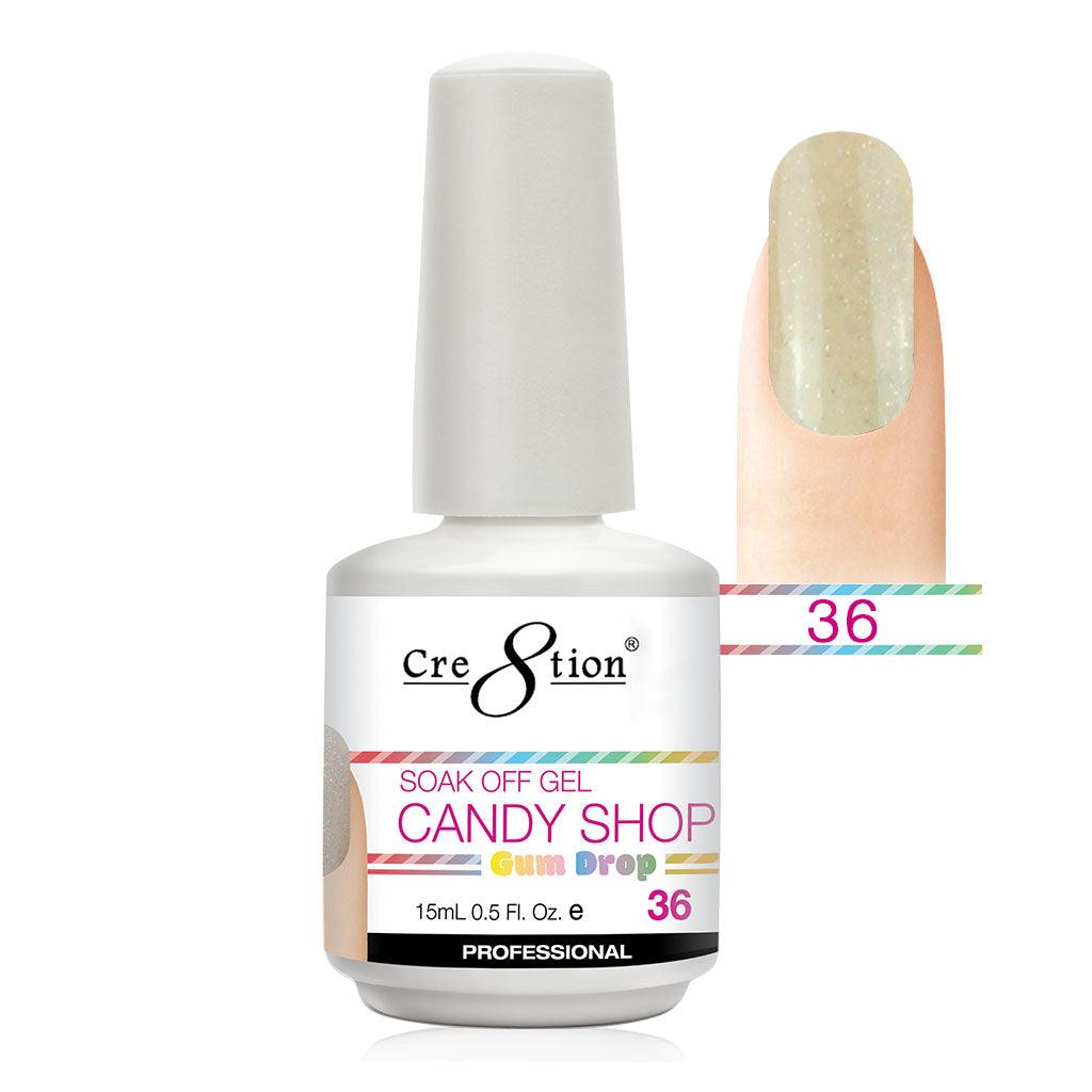 Cre8tion Soak Off Gel UV/LED 0.5 Fl oz. - Candy Shop 36