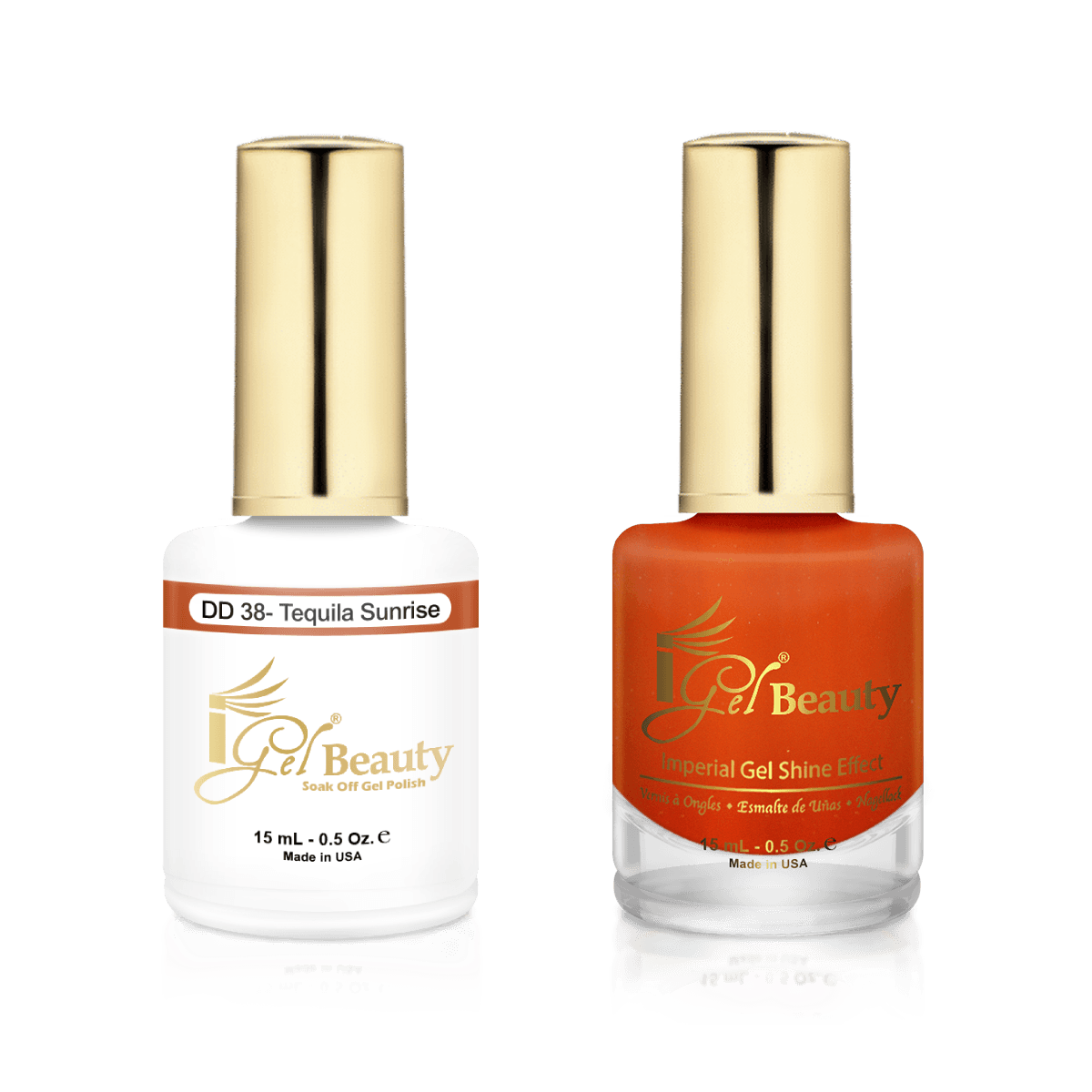 IGel Duo Gel Polish + Matching Nail Lacquer DD 38 TEQUILA SUNRISE