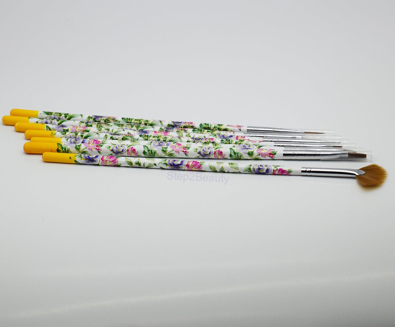 7 pc. Floral Nail Art Brush Set DL- C402
