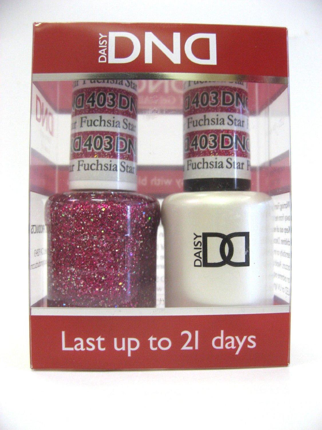 DND - Soak Off Gel Polish & Matching Nail Lacquer Set - #403 FUCHSIA STAR