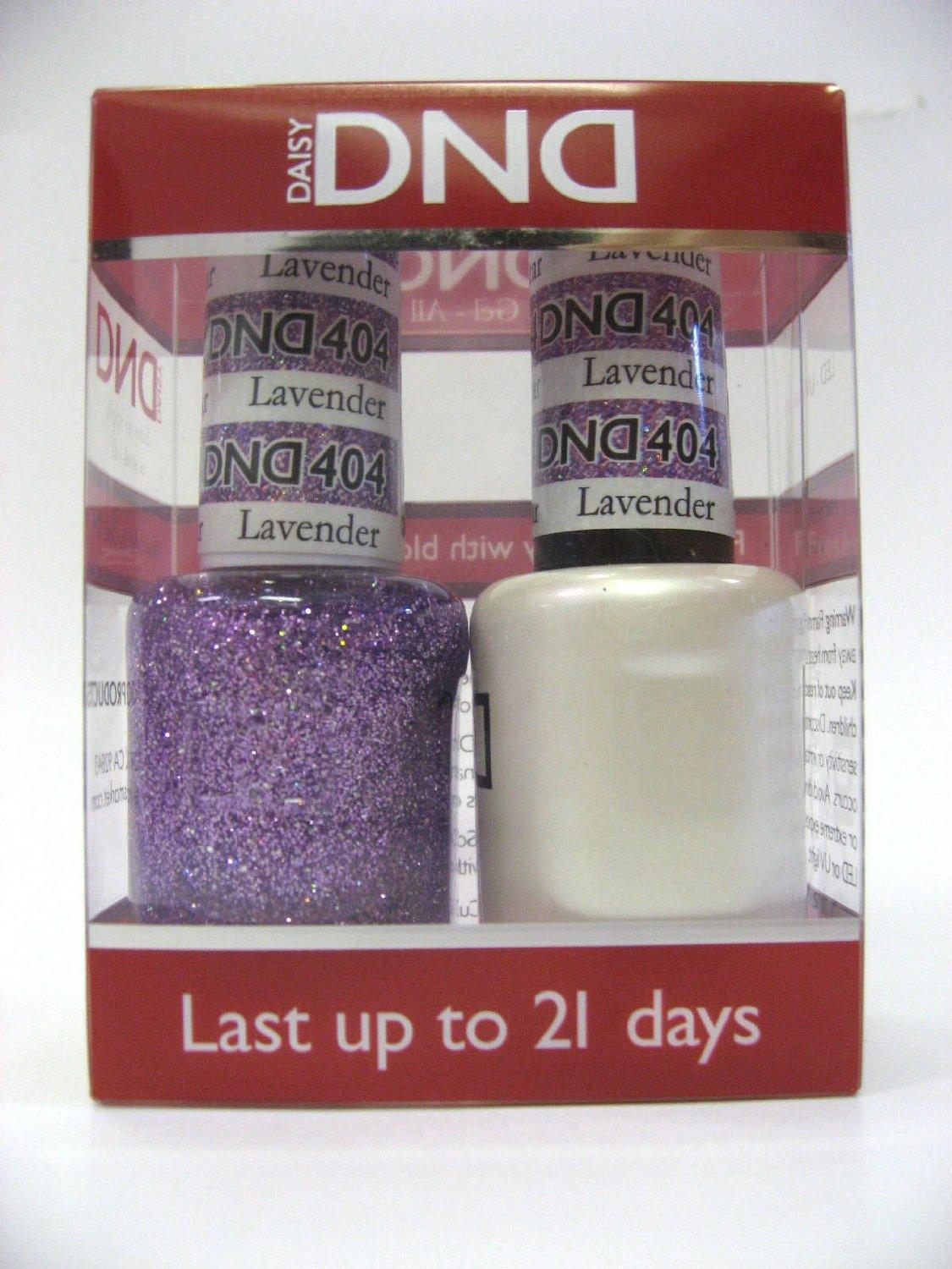 DND - Soak Off Gel Polish & Matching Nail Lacquer Set - #404 LAVENDER DAISY STAR
