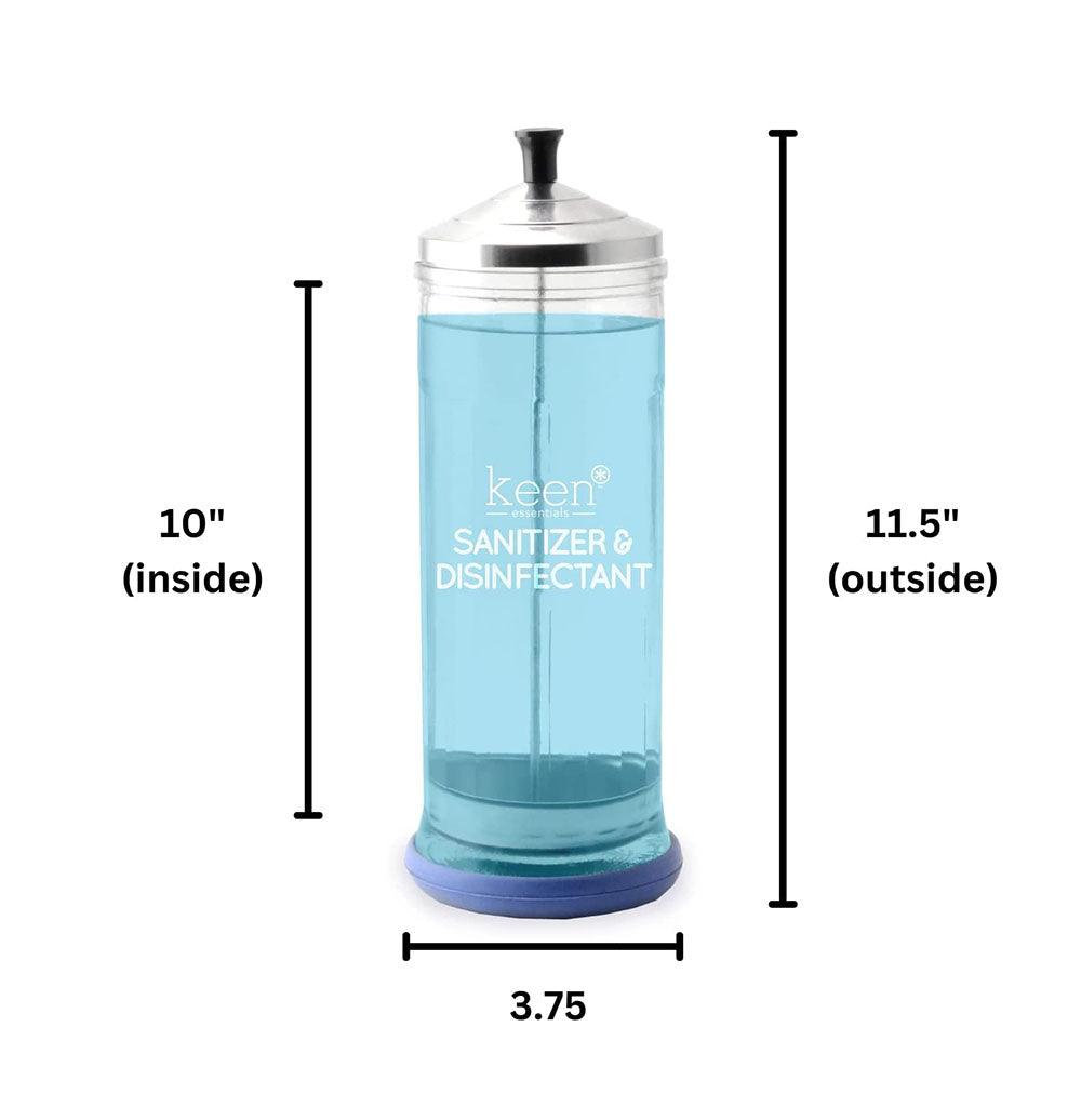 Keen Glass Sanitizer & Disinfectant Germicide Empty Jar