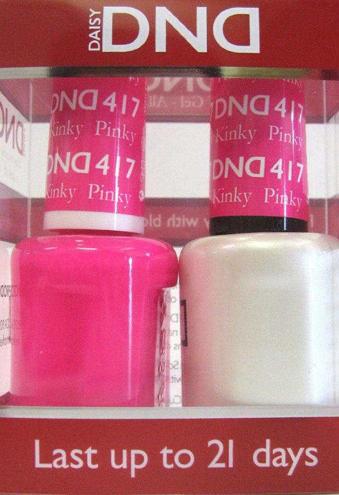 DND - Soak Off Gel Polish & Matching Nail Lacquer Set - #417 PINKY KINKY