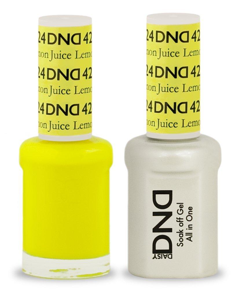 DND - Soak Off Gel Polish & Matching Nail Lacquer Set - #424 Lemon Juice