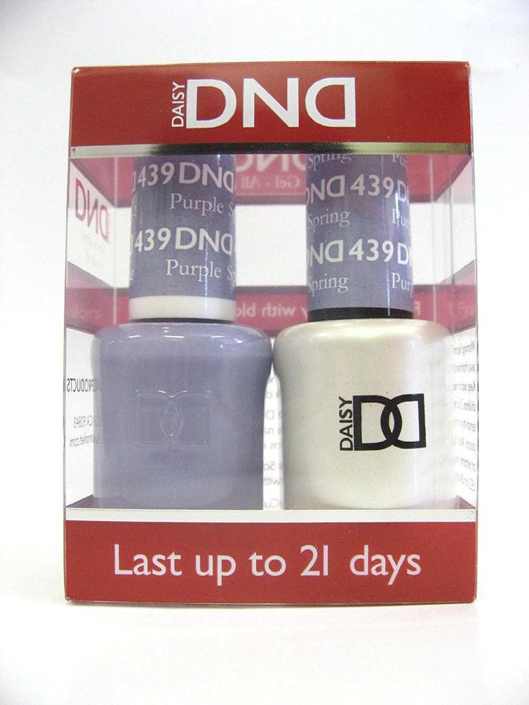 DND - Soak Off Gel Polish & Matching Nail Lacquer Set - #439 PURPLE SPRING