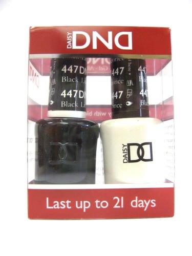 DND - Soak Off Gel Polish & Matching Nail Lacquer Set - #447 BLACK LICORICE
