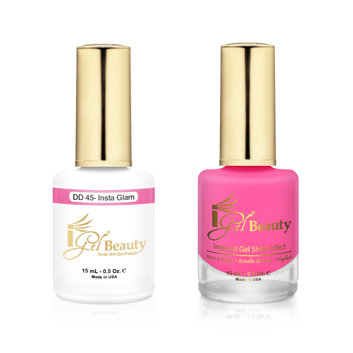IGel Duo Gel Polish + Matching Nail Lacquer DD 45 INSTA GLAM