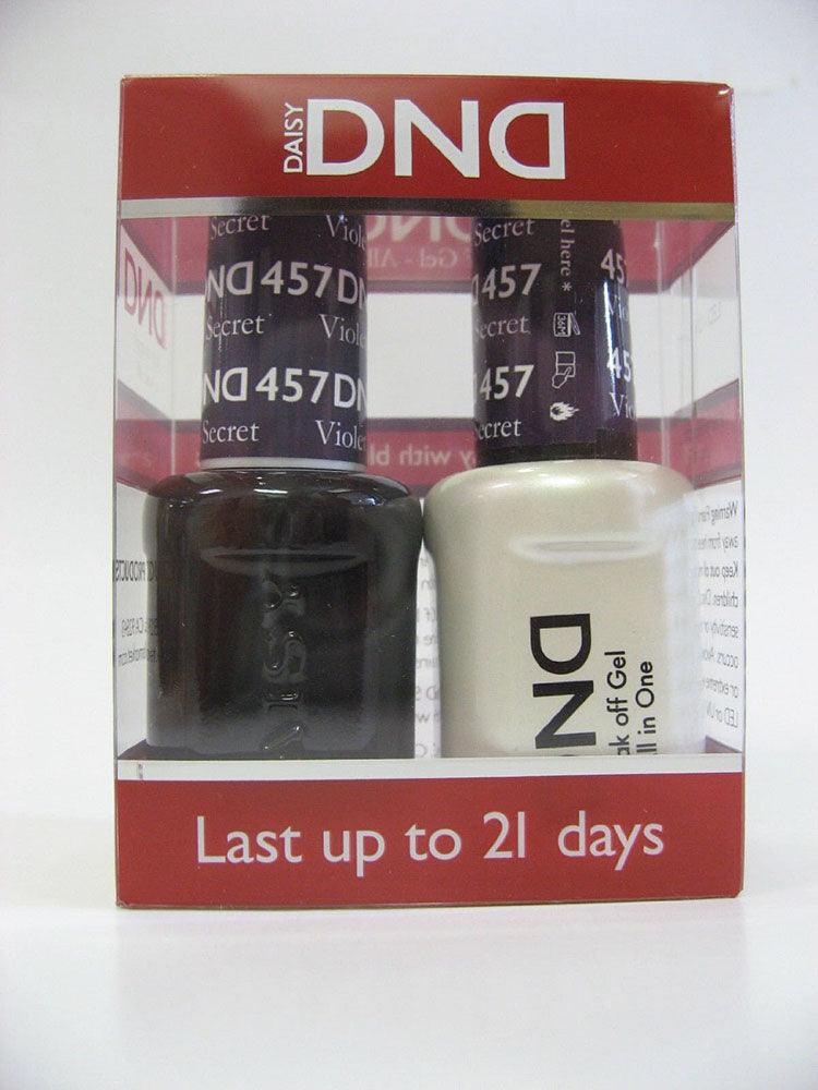 DND - Soak Off Gel Polish & Matching Nail Lacquer Set - #457 VIOLET'S SECRET