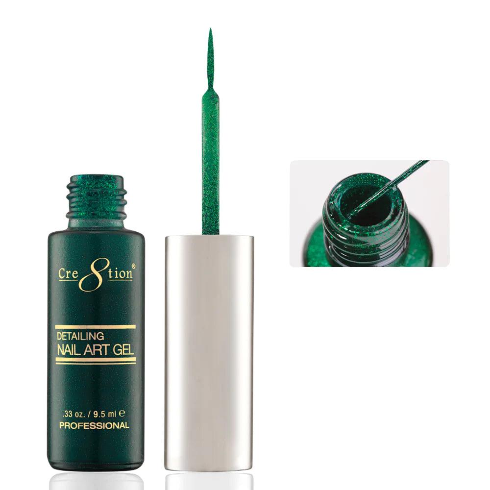 Cre8tion Detailing Nail Art Gel .33 Oz - #45 Garnet Christmas Green