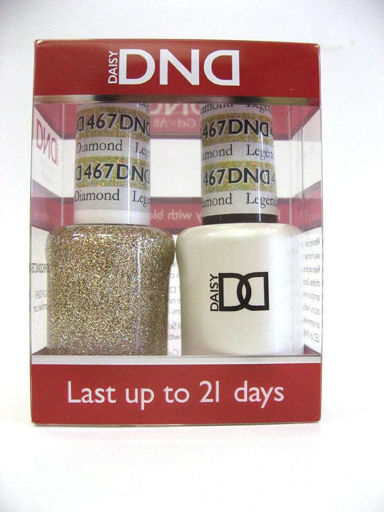 DND - Soak Off Gel Polish & Matching Nail Lacquer Set - #467 Legendary Diamond