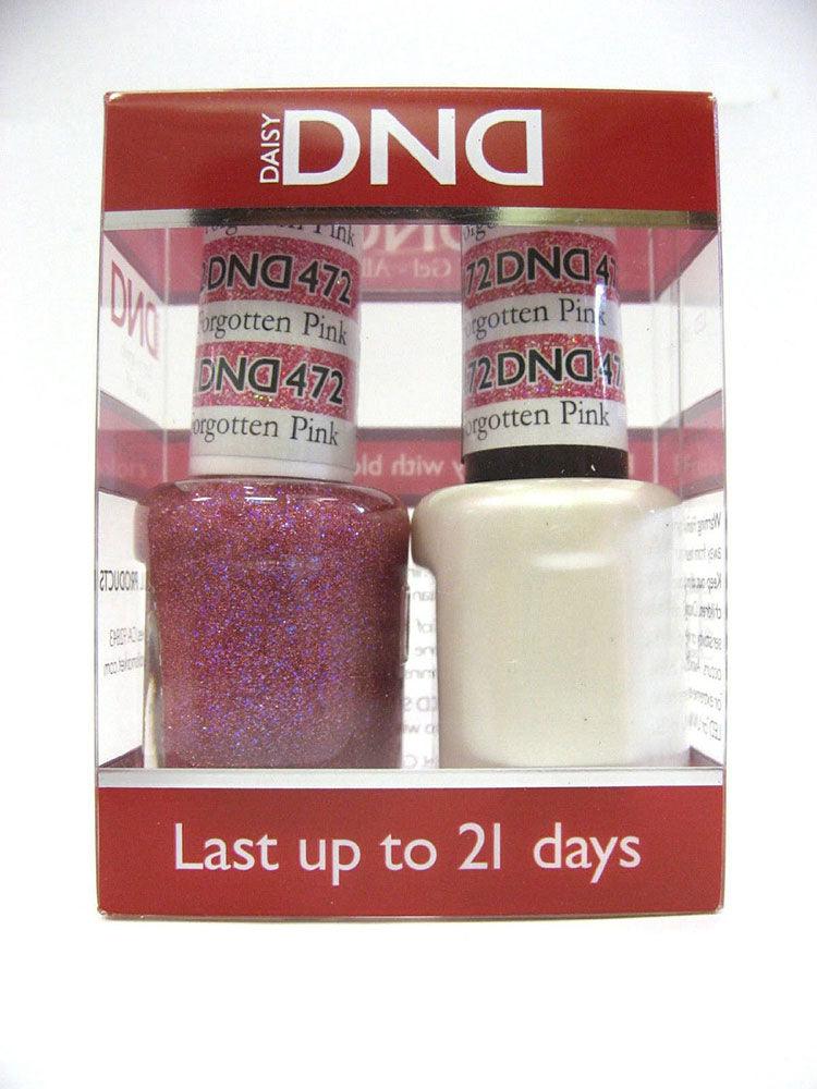 DND - Soak Off Gel Polish & Matching Nail Lacquer Set - #472 Forgotten Pink