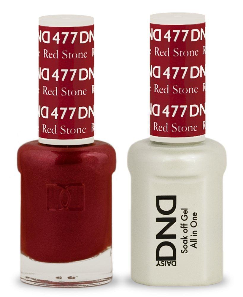 DND - Soak Off Gel Polish & Matching Nail Lacquer Set - #477 Red Stone