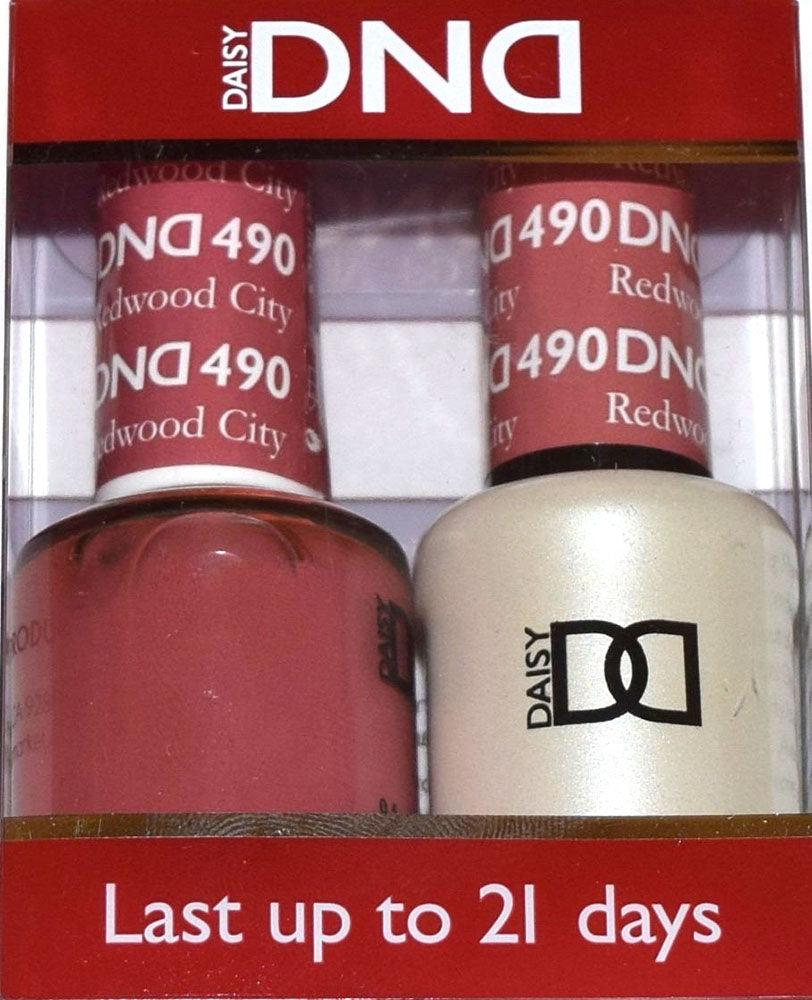 DND - Soak Off Gel Polish & Matching Nail Lacquer Set - #490 Redwood City