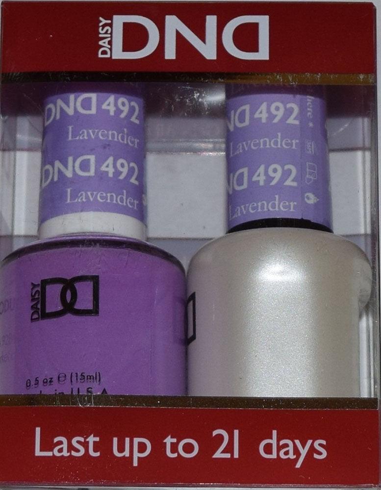 DND - Soak Off Gel Polish & Matching Nail Lacquer Set - #492 LAVENDER PROPHET