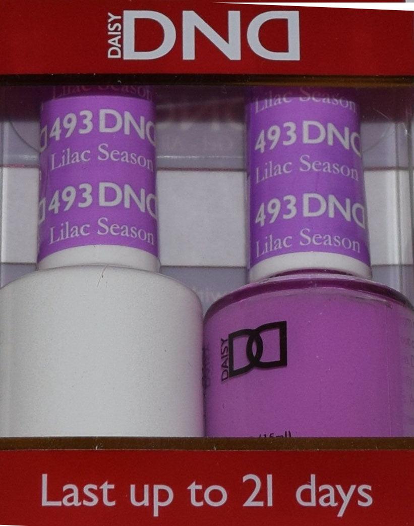 DND - Soak Off Gel Polish & Matching Nail Lacquer Set - #493 LILAC SEASON