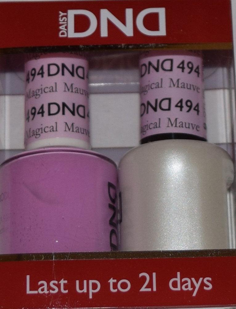 DND - Soak Off Gel Polish & Matching Nail Lacquer Set - #494 MAGICAL MAUVE
