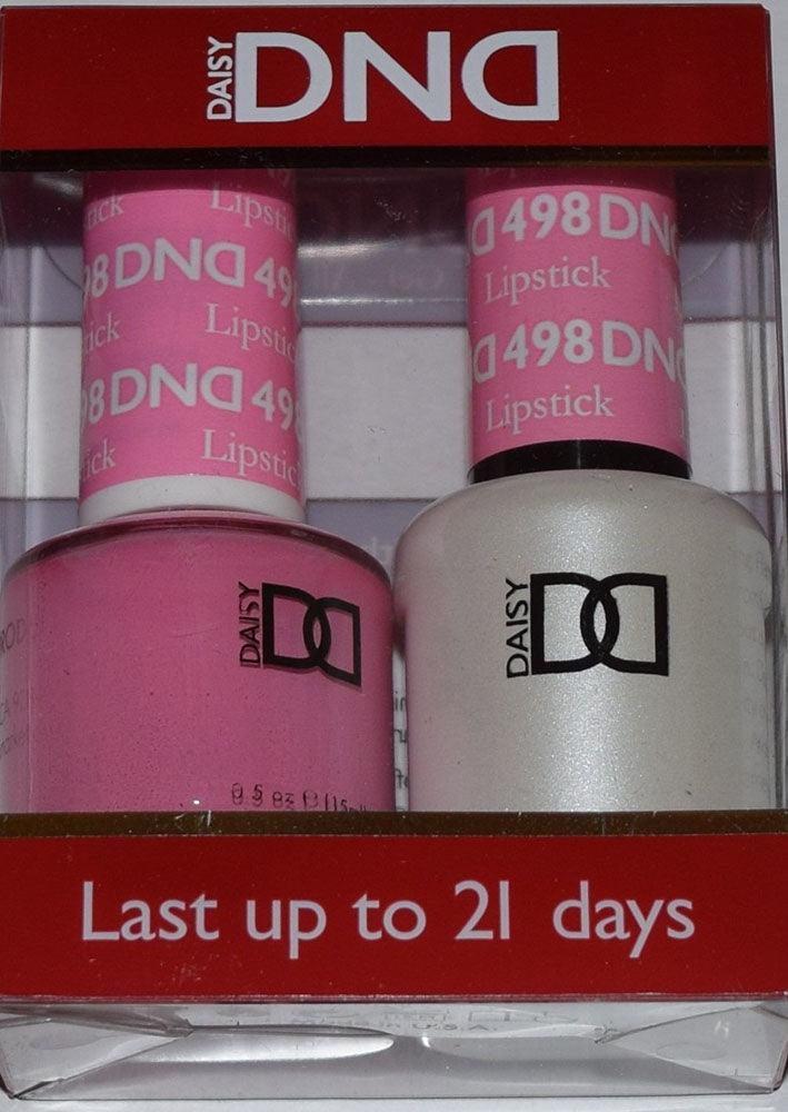 DND - Soak Off Gel Polish & Matching Nail Lacquer Set - #498 LIP STICK