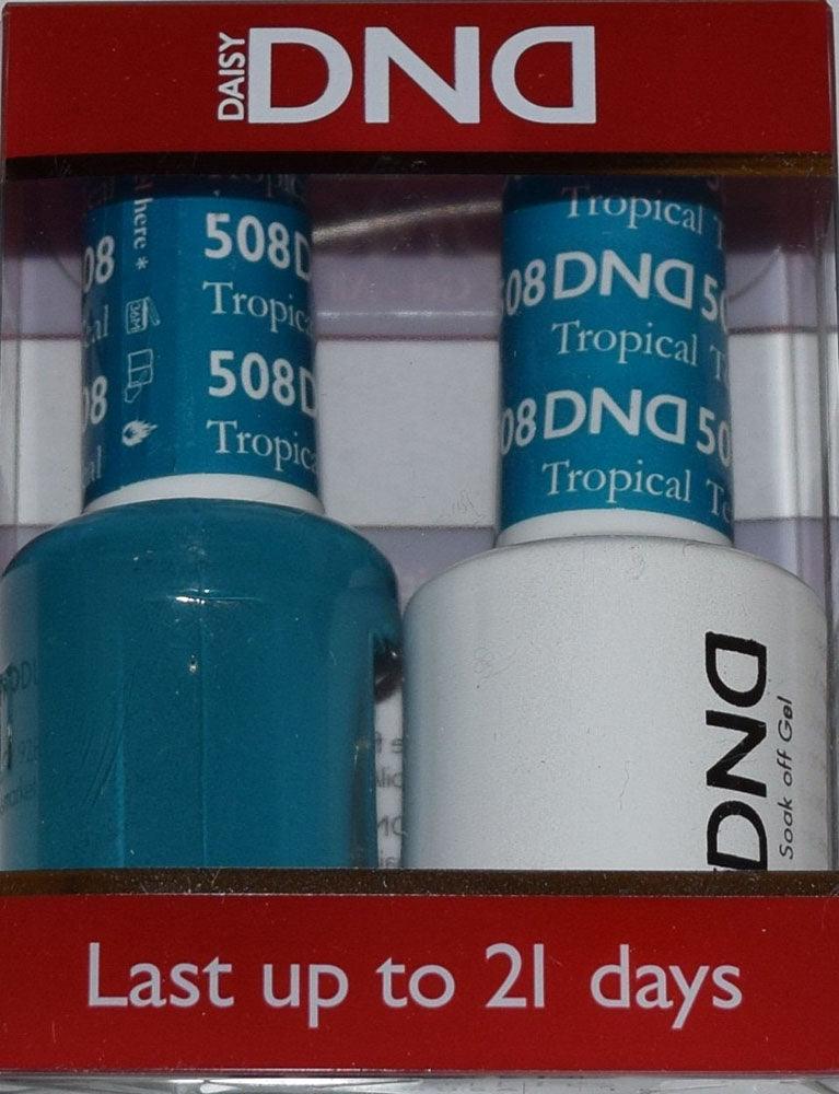 DND - Soak Off Gel Polish & Matching Nail Lacquer Set - #508 TROPICAL TEAL