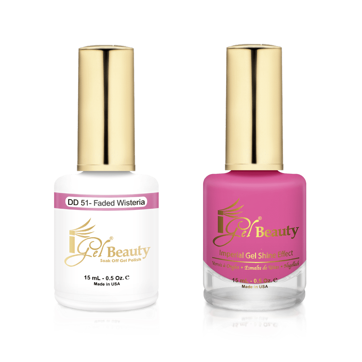 IGel Duo Gel Polish + Matching Nail Lacquer DD 51 FADED WISTERIA