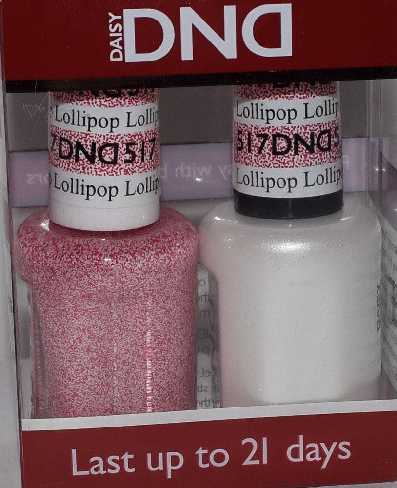 DND - Soak Off Gel Polish & Matching Nail Lacquer Set - #517 LOLLIPOP