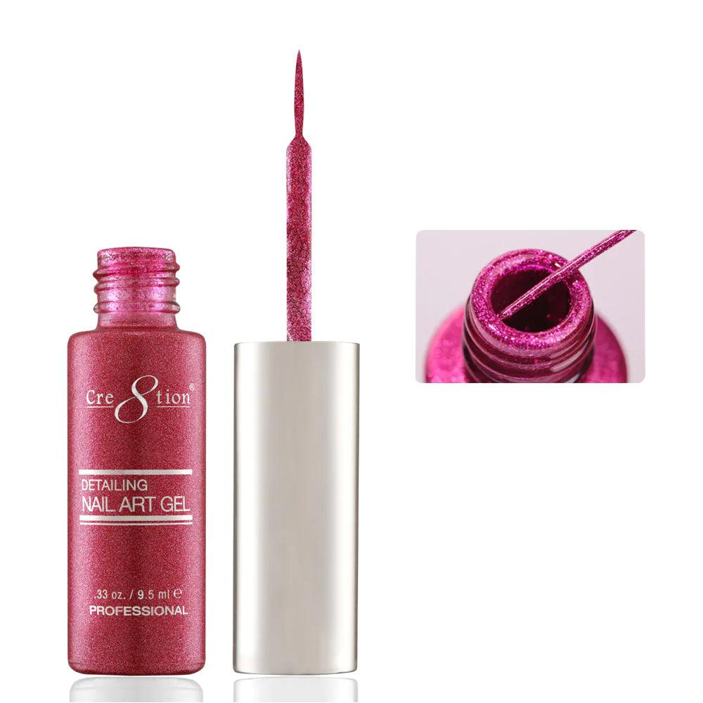 Cre8tion Detailing Nail Art Gel .33 Oz - #38 Fuchsia Platinum