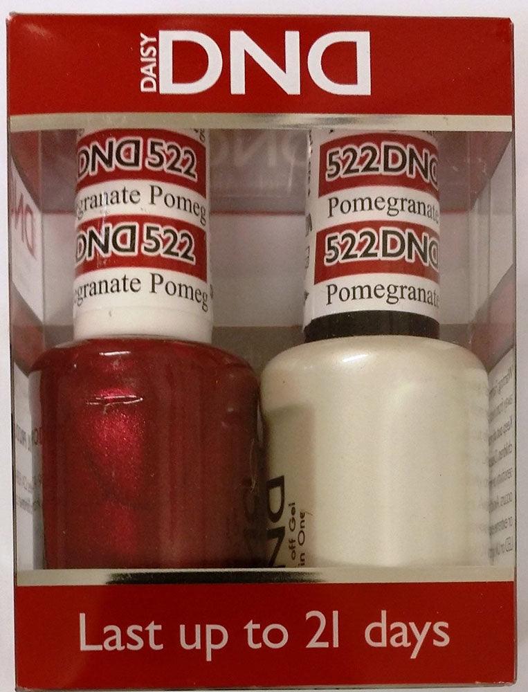 DND - Soak Off Gel Polish & Matching Nail Lacquer Set - #522 POMEGRANATE