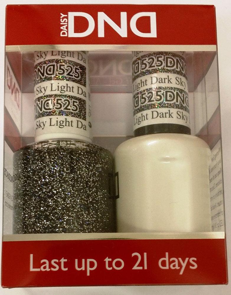 DND - Soak Off Gel Polish & Matching Nail Lacquer Set - #525 DARK SKY LIGHT