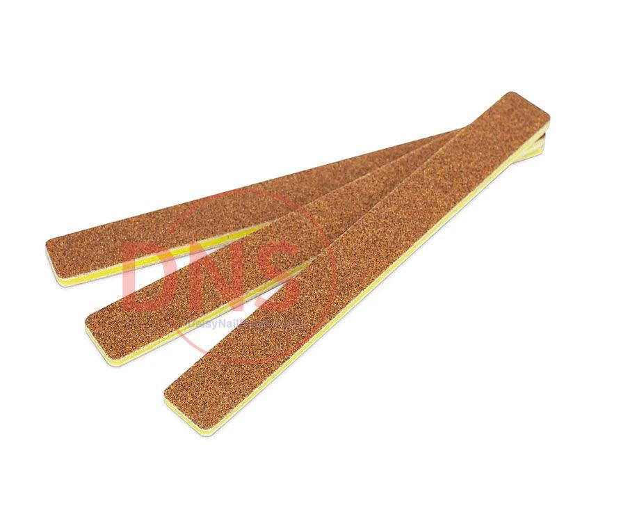 Double Sided Acrylic Nail File - Jumbo Yellow Square 80/80 grit (10_Files)