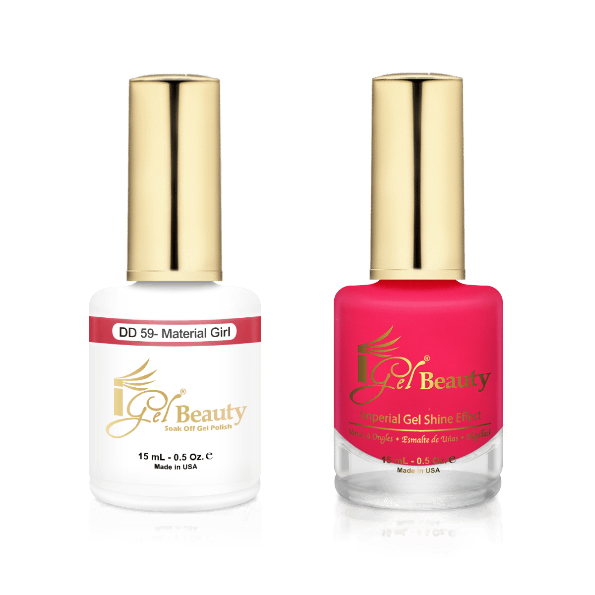 IGel Duo Gel Polish + Matching Nail Lacquer DD 59 MATERIAL GIRL
