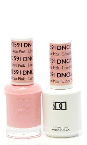 DND - Soak Off Gel Polish & Matching Nail Lacquer Set - #591 Linen Pink