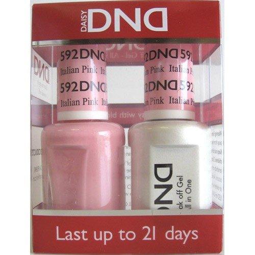 DND - Soak Off Gel Polish & Matching Nail Lacquer Set - #592 Italian Pink