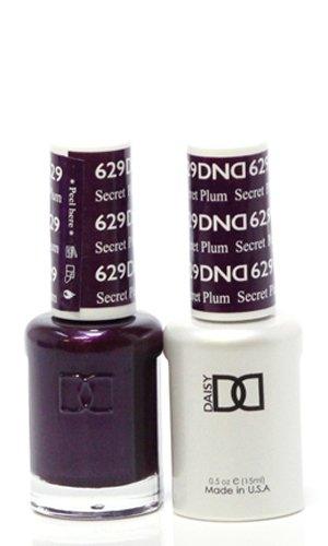 DND - Soak Off Gel Polish & Matching Nail Lacquer Set - #629 Secret Plum