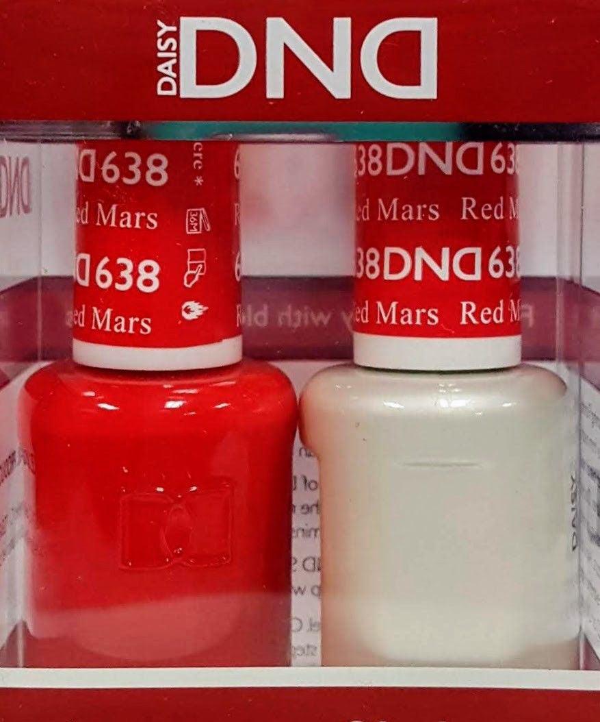 DND - Soak Off Gel Polish & Matching Nail Lacquer Set - #638 RED MARS
