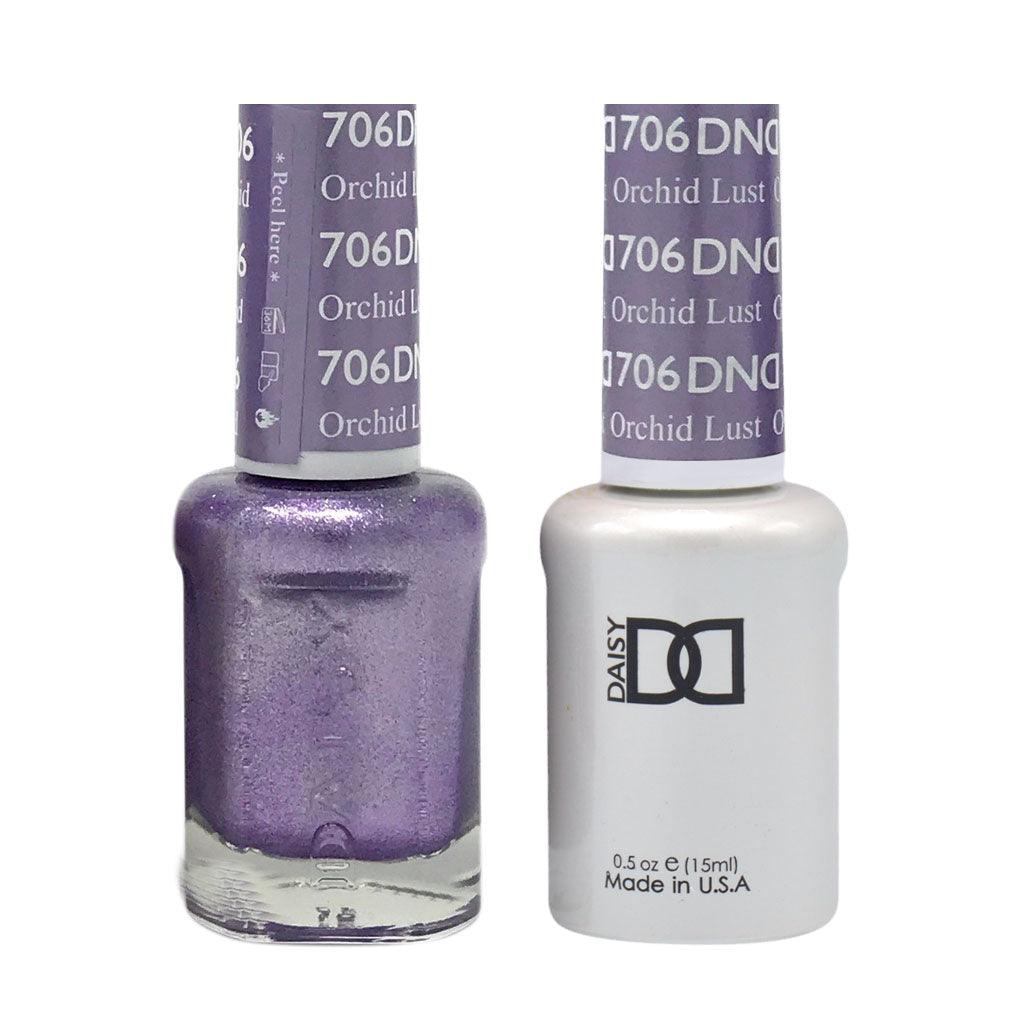 DND - Soak Off Gel Polish & Matching Nail Lacquer Set - #706 ORCHID LUST