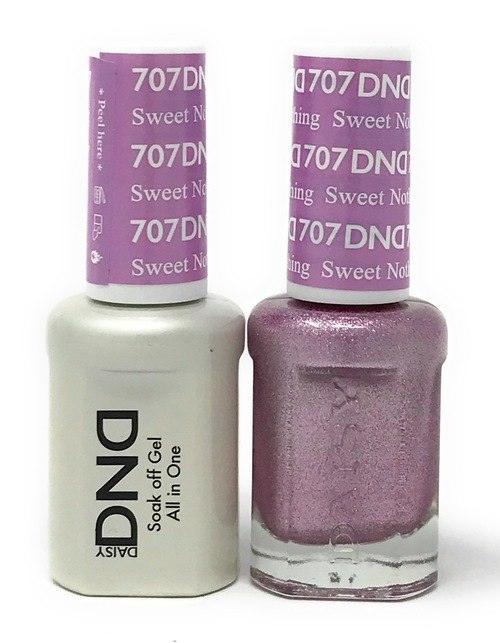 DND - Soak Off Gel Polish & Matching Nail Lacquer Set - #707 SWEET NOTHING