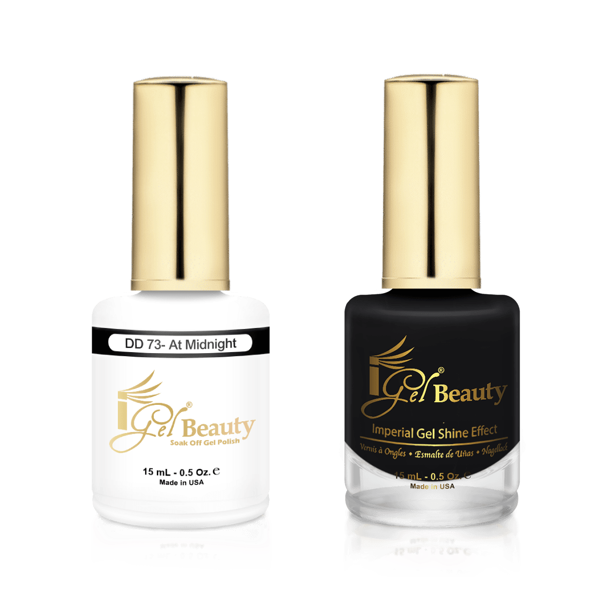 IGel Duo Gel Polish + Matching Nail Lacquer DD 73 AT MIDNIGHT