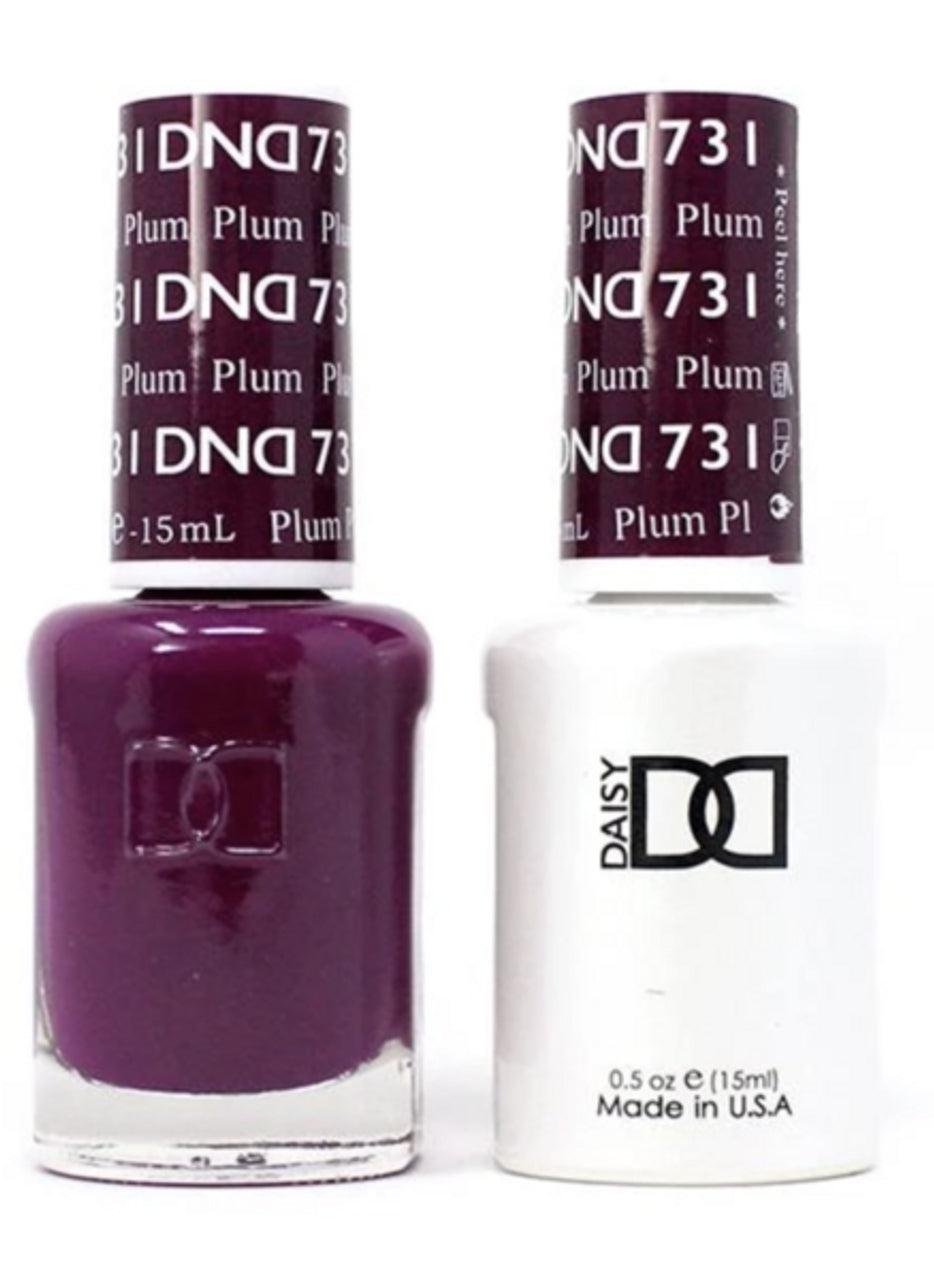 DND Duo Gel Polish & Matching Nail Lacquer #731 Plum