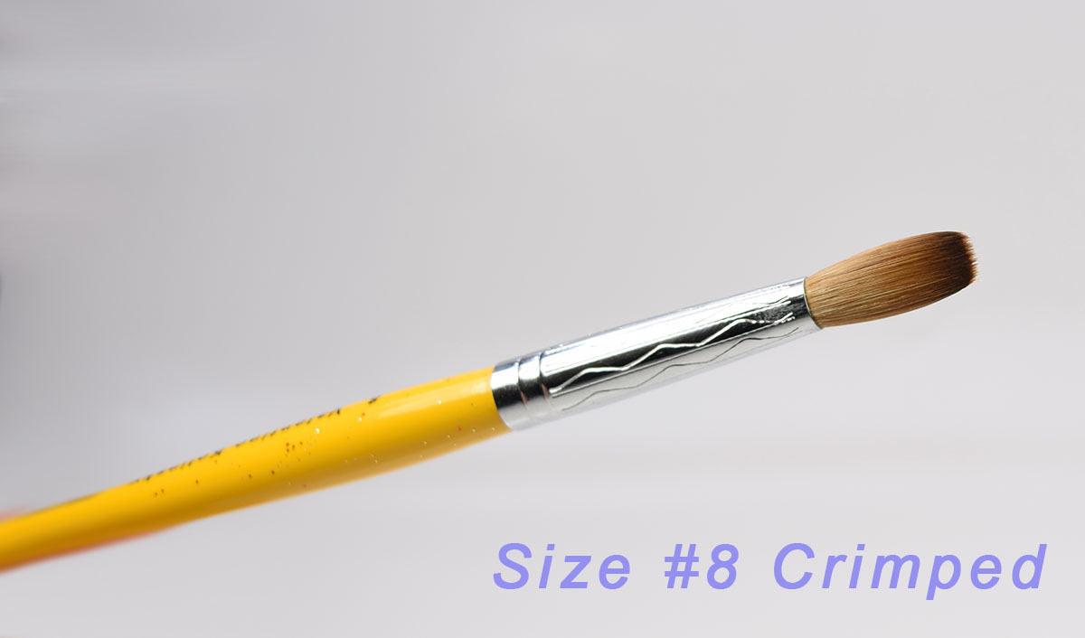 Acrylic Nail Brush - Valentino Crimped Size #08