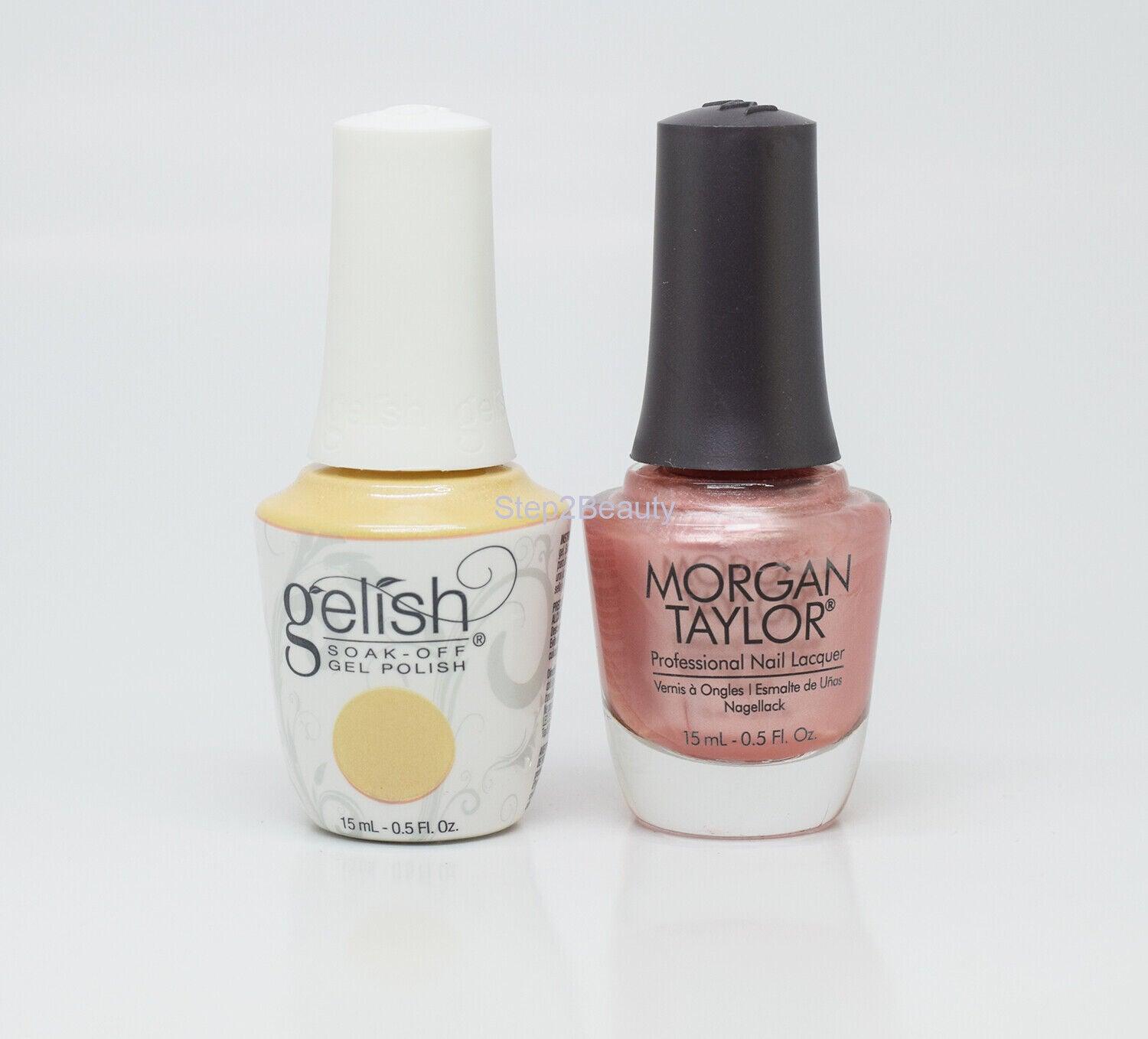 Gelish DUO Soak Off Gel Polish + Morgan Taylor Nail Lacquer - #840 Taffeta