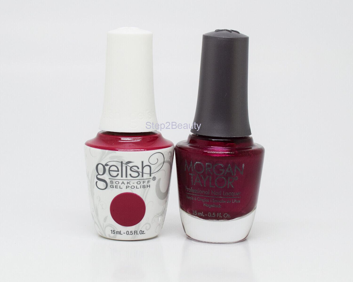 Gelish DUO Soak Off Gel Polish + Morgan Taylor Nail Lacquer - #848 Rose Garden